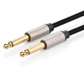 Кабель Ugreen AV128 6.3 mm to 6.3 mm Audio Cable Braided 2 m Gray (90402016)