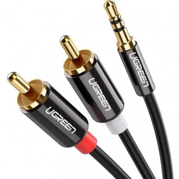 Кабель Ugreen AV116 3.5 mm to 2 RCA Audio Cable (1m) Black (904019671)