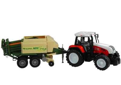 Іграшка LEAN Toys Великий трактор з причепом Сільськогосподарська машина 65 см (5904665997079)