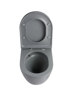 Унітаз підвісний заокруглений TORNADO 3.0 з сидінням графіт Mixxus Premium ELLIPSE MP6654 (00150273)