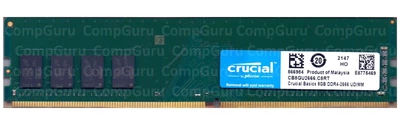 Оперативная память для ПК Crucial DDR4 8GB 2666MHz UDIMM PC4-2666 (CB8GU2666.C8RT)