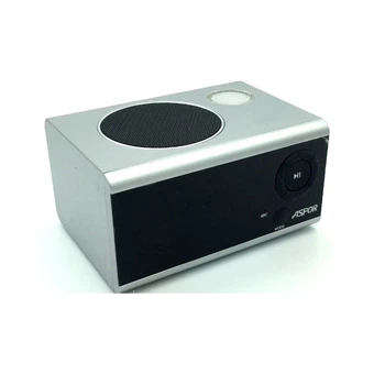 Bluetooth колонка Aspor A659 горізонтальна- срібло