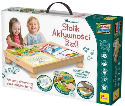 Стіл активностей Lisciani Montessori 3в1 з підсвіткою 720164 (8008324113415)