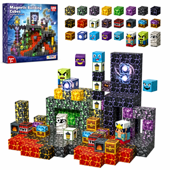 Магнитный конструктор в стиле Minecraft 200 блоков