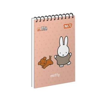 Блокнот YES А7 80 аркушів клітинка на спіралі Miffy: Sweet Friend (152511)