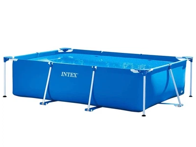 Каркасный бассейн Intex 28272 синий с чашей из ПВХ 300×200×75 см прямоугольный (21-9-28272)
