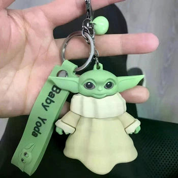 Брелок Baby Yoda Grogu для ключей и рюкзака - милый аксессуар из ПВХ