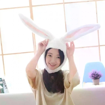 Белая шапка кролика с ушками — зверошапка Rabbit Hat для праздников и фотосессий