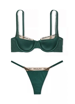 Комплект білизни Very Sexy Logo Lightly Lined Balconette Bra Зелений 34C-S