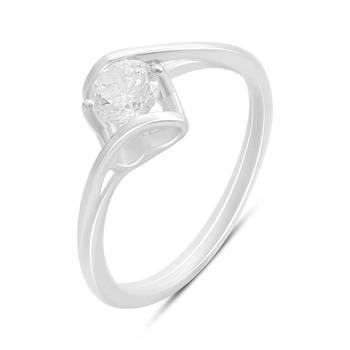 Серебряное кольцо с фианитами, вес изделия 1,9 гр (2207733)