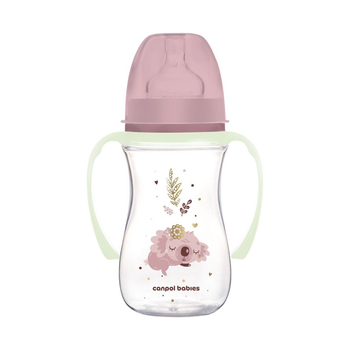 Пляшка дитяча Canpol babies антиколікова з широким отвором Easystart Sleepy Koala, 240 мл (рожева)