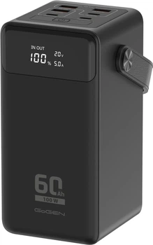 Powerbank GoGEN 60000 mAh 100W PD Black (GOG-PB600002B)
