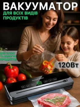 Побутовий вакуумний пакувальник Вакууматор для зберігання Vacuum Sealer XL-1637