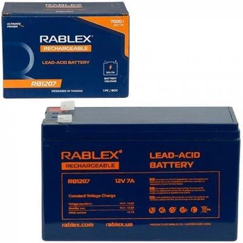 Акумулятор свинцево-кислотний Rablex RB1207 12V 7Ah
