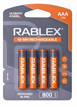 Батарейки акумулятор RABLEX AАA (R03) 800mAh 4 шт