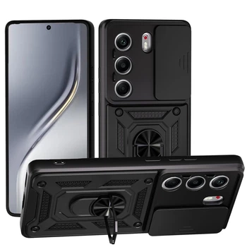 Чехол Fiji Camera Defence для Tecno Camon 40 (CM5) бампер с защитой камеры и подставкой Black