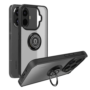Чохол Fiji Colorframe для Xiaomi 15T Pro матовий бампер з кільцем підставкою Black