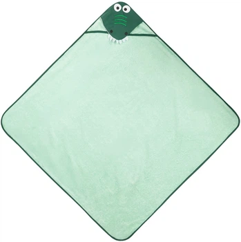 Рушник дитячий Sensillo Waterfriends з капюшоном крокодил зелений 100x100 см (5902021524174)