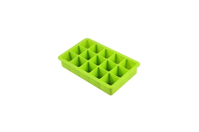Форма для льоду Maestro силіконова 15 кубиків, розмір 19x12x3,6 см, салатового кольору