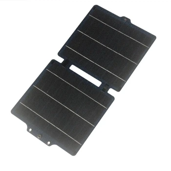 Солнечная панель 10W, USB + Type-C 5V, складная портативная, ETFE монокристалл, зарядка телефона, павербанка