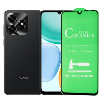 Защитное стекло-пленка Fiji Ceramics для Honor X5c Plus полная проклейка черный