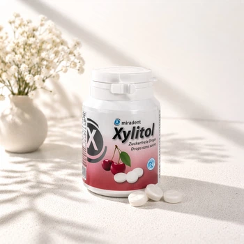 Льодяник з ксилітом miradent Xylitol Drops вишня 26 шт