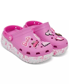 Дитячі крокси на платформі Crocs Classic Cutie Clog Barbie 33 рожеві