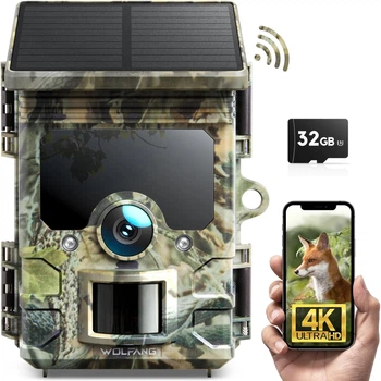 Фотопастка з сонячною панеллю Wolfang WT03 Зелена b5