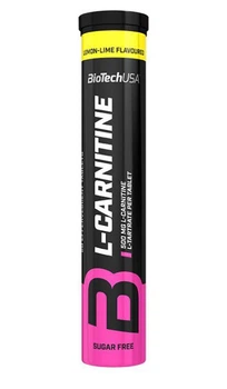 L-карнітин BioTech USA (L-Carnitine) 500 мг 20 шипучих таблеток зі смаком чорниці - малини BTU215782