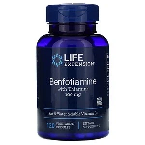 Бенфотиамин с тиамином Life Extension (Benfotiamine with Theamine) 120 капсул LEX92012
