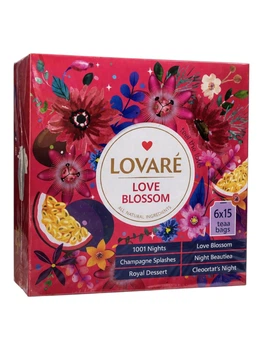 Набор Lovare Love Blossom черный 6 вкусов по 15 пакетиков (59236)