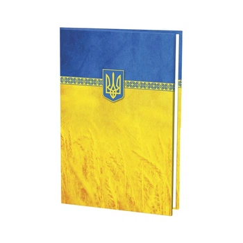 Папка "До підпису" с гербом EconoMix А4 картон жолто-голубая (E30901-05)