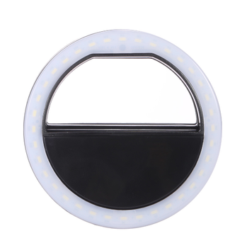 Селфи кільце універсальне Ring Light USB чорний RK-12 з підсвічуванням