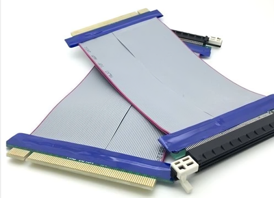 Райзер подовжувач гнучкий шлейф REV 1.0 для підключення відеокарти PCI-E 16x to 16x довжина шлейфу 29 см (483340-Prob) Сірий