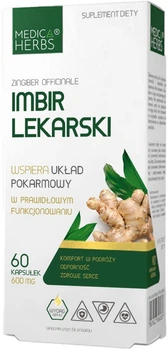 Імбир Medica Herbs Imbir Lekarski 60 капсул (5907622656118)