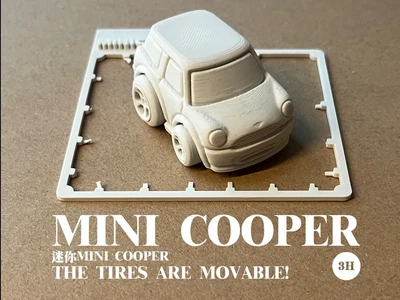 Збірна модель-конструктор автомобіля Mini Cooper з рухомими колесами. Aivory
