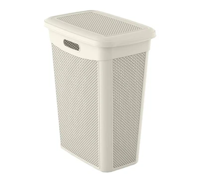Кошик для білизни SLIM DROP DESIGN 46x29x55 см 43л слонова кістка (М174)