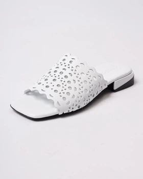 Шльопанці Evromoda 3218225 білий шкіра 40