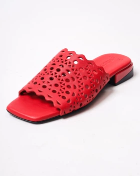 Шльопанці Evromoda 3218225 червоний шкіра 39