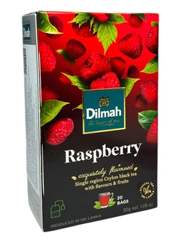 Чай Dilmah чорний цейлонський з смаком малини 20 пакетиків (60528)