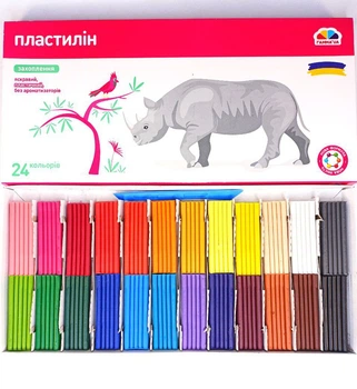 Пластилин Гамма 24 цвета Разноцветный Гамма Украина (200316)