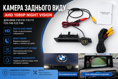 Камера заднего вида AHD 1080P Night Vision для BMW F30 F31 F10 F11 F25 F48 F22 F46