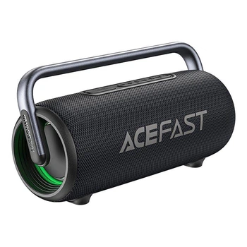Бездротова портативна Bluetooth колонка ACEFAST K2 Pro з RGB підсвічуванням та вологозахистом IPX5 |BT5.3/USB/AUX/TF, TWS, 120W, DSP, 9600mAh,10h| Чорний