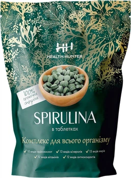 Спирулина Health Hunter таблетки 100 г 200 шт (4820270340752)