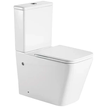 Унітаз-компакт підлоговий RIMLESS горизонтальний з сидінням білий Mixxus Premium Quadro MP6458 (00150314)