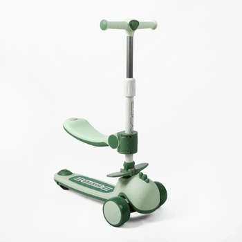 Самокат трехколесный с сидением Skyper Q-30-10 колеса PU со светом и музыкой. Green (189154)
