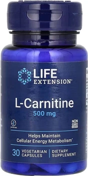 L-Карнітин Life Extension L-Carnitine 500 мг 30 капсул (737870153238)
