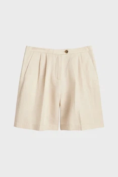 Жіночі бежеві лляні шорти TAILORED LINEN SHORTS Gant 36 4020123