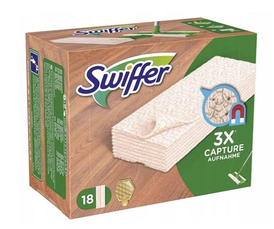Сухі серветки для підлоги Swiffer Dry Parket Laminat, 18 шт, 21×26 см