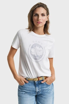 Жіноча біла футболка REG GRAPHIC Gant XS 4200590